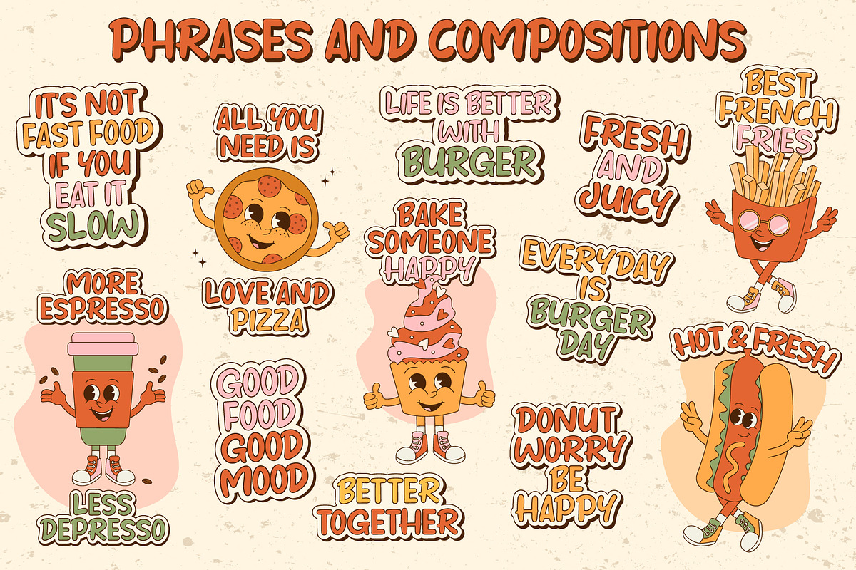 Groovy Fast Food Collection, a Food Illustration by Alla's Creations (Photo 8 of 15)