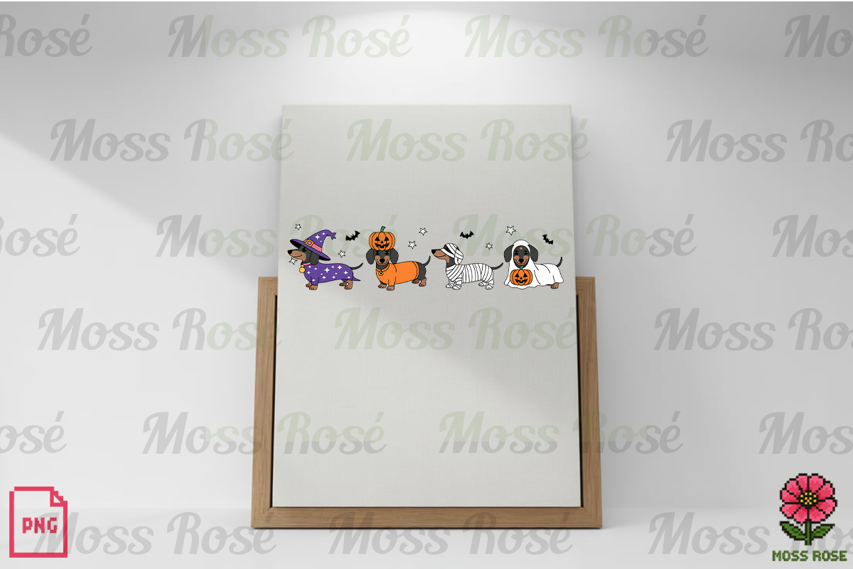 Halloween Dachshund Dogs PNG, a Graphic by Moss Rose (Photo 2 of 3)