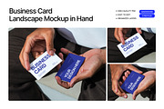 Landscape Business Card Hand Mockup, a Merchandise Mockup by Akrinity Digital (Thumbnail 1 of 3)