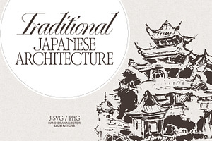 Traditional Japanese Architecture, an Empty State Illustration by TheMountBirdStudio