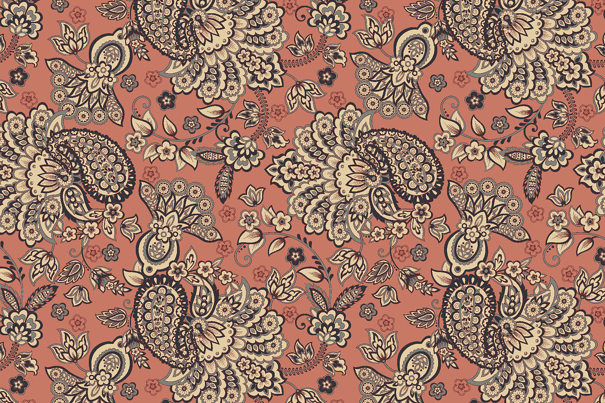 4 Paisley seamless patterns, a Background Graphic by antalogiya (Photo 4 of 5)