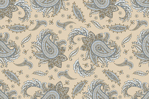 Paisley Fabric Seamless Pattern