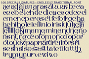 Endlessly Traditional - Ligature Fon, a Sans Serif Font by 177Studio (Thumbnail 8 of 8)