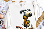 Whimsical Dog Clipart Bundle, a Seasonal Illustration by OK Design (Thumbnail 5 of 6)
