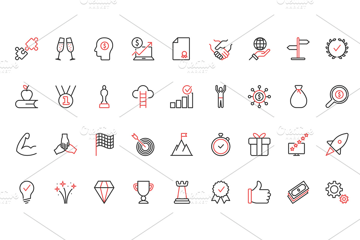 Success cup award icons, a Finance Illustration by Lemberg Vector