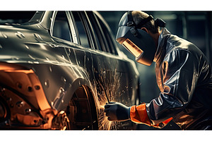 body welding car production ai, an Industrial Photo by pikepicture