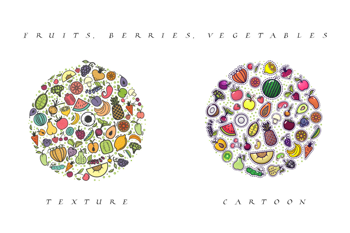 Fruits, Vegetables and Berries 42*2, an Object Graphic by zao4nik (Photo 1 of 5)