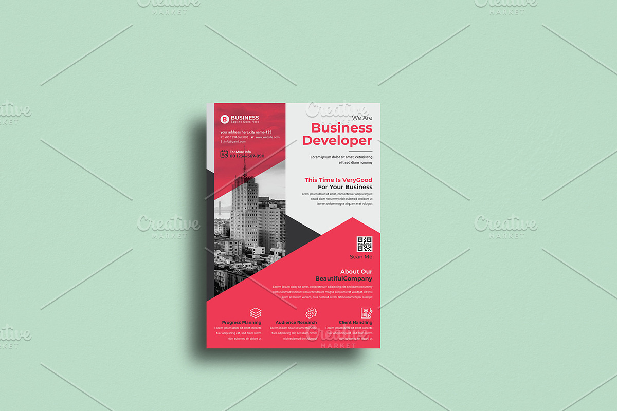 Business Flyer With 4 Color, a Flyer Template by creative-som (Photo 2 of 5)