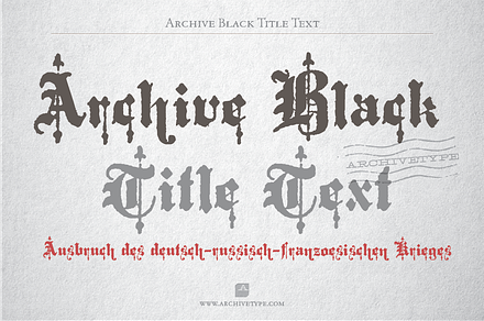 Archive Black Title Text