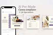Spa Instagram Canva Templates, a Social Media Template by Matisse Studio (Thumbnail 2 of 8)