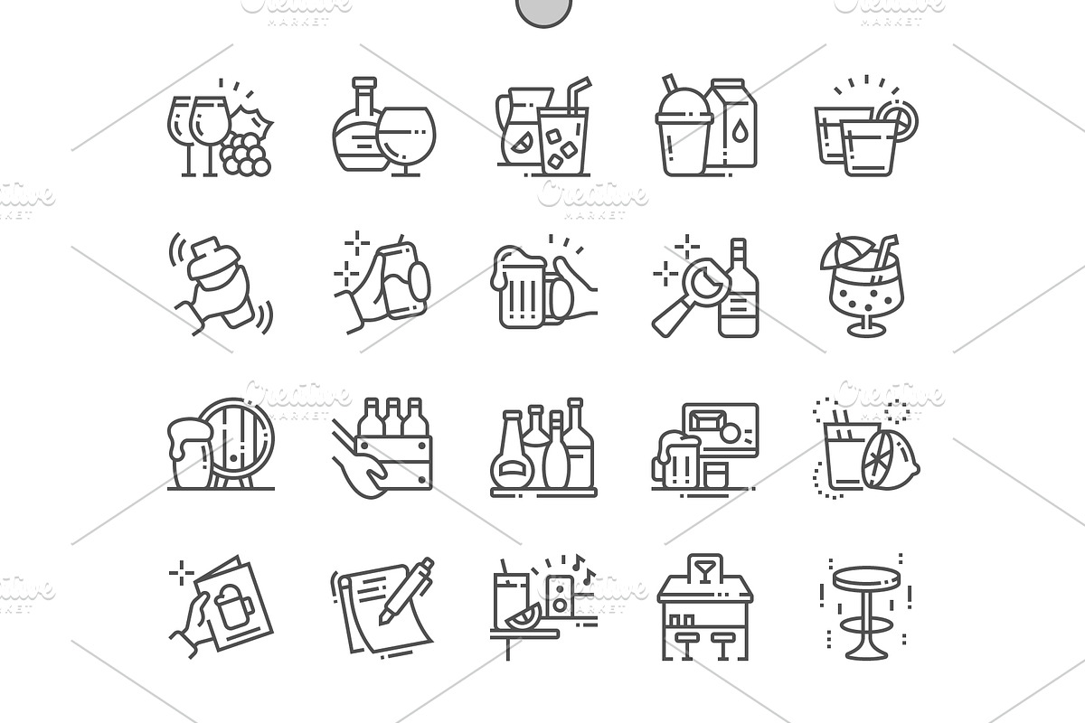 Bar 2 Line Icons, an Outline Icon by Palau