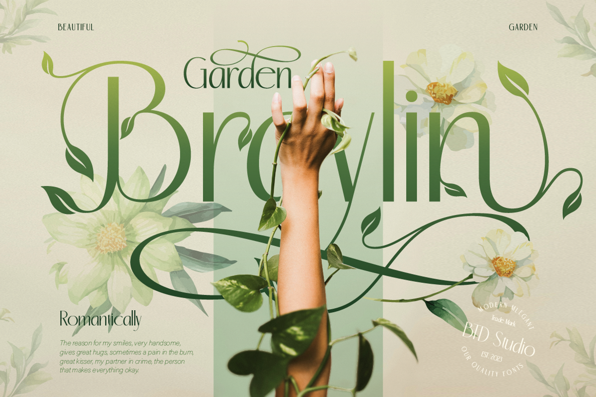 Rolyna, a Sans Serif Font by Burntilldead (Photo 3 of 12)