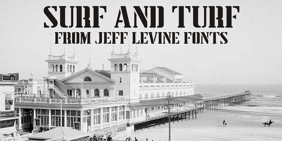 Surf and Turf JNL, a Serif Font by Jeff Levine Fonts