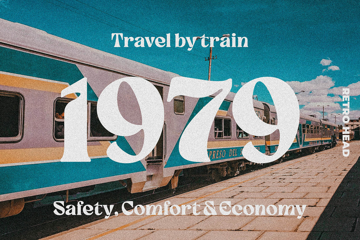 Retro Head Classy Retro Typeface, a Serif Font by 50Fox (Photo 12 of 18)