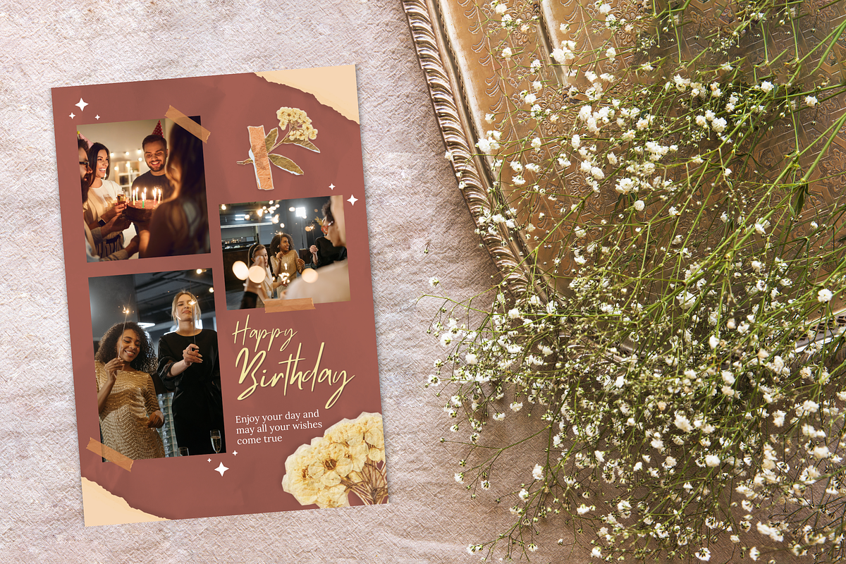 5 Birthday Photo Collage Templates, a Templates & Theme by TemplateCastleStore (Photo 8 of 9)