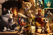 Mother and Baby Animal Art Prints, an Animal Illustration by pixaroma (Thumbnail 5 of 15)
