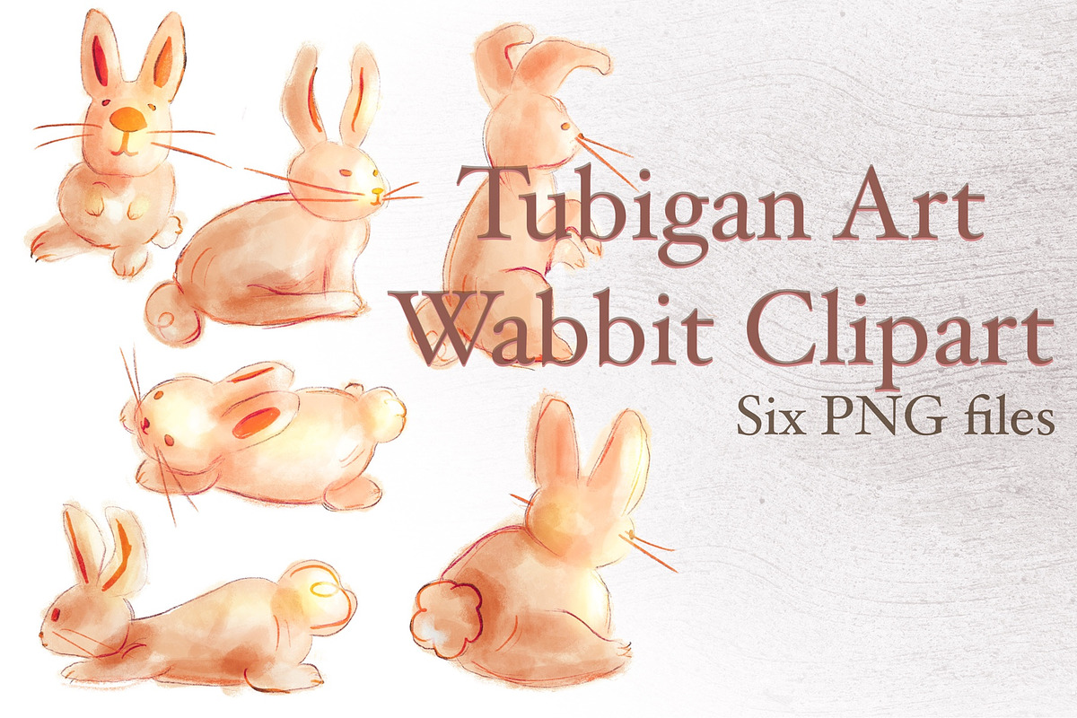 Wabbit Rabbits for Easter, an Illustration by Tubigan Art