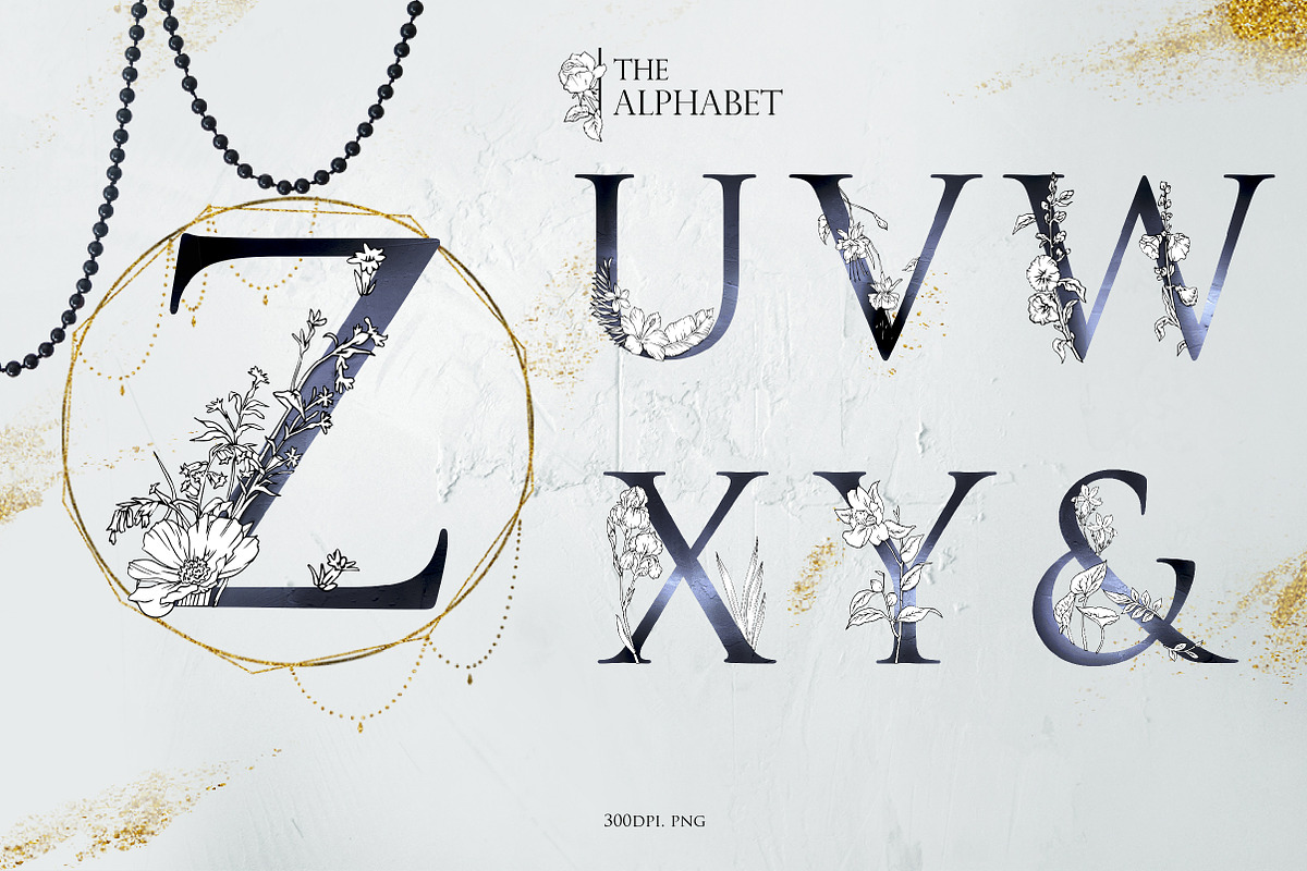 Spells Floral Alphabet and Monogram, a Texture Illustration by Infinity Creativity (Photo 5 of 14)