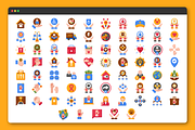 Volunteer Work Icons, a Solid Icon by Flat Icons (Thumbnail 2 of 7)
