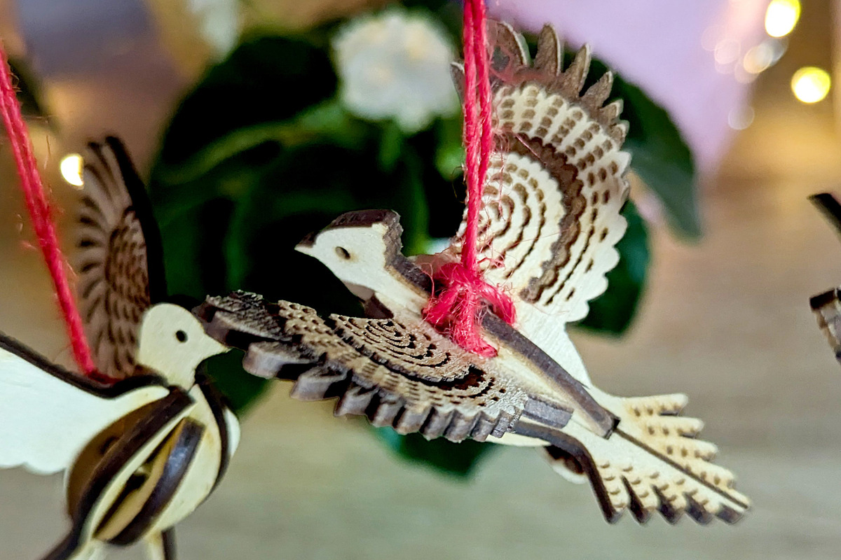 Set of 5 Bird Ornaments - Laser Cut, an Object Graphic by VectorPainter (Photo 12 of 21)