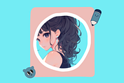 Silky Hair Brushes Procreate, a Brush Add-On by Cozy Brushery (Thumbnail 2 of 6)