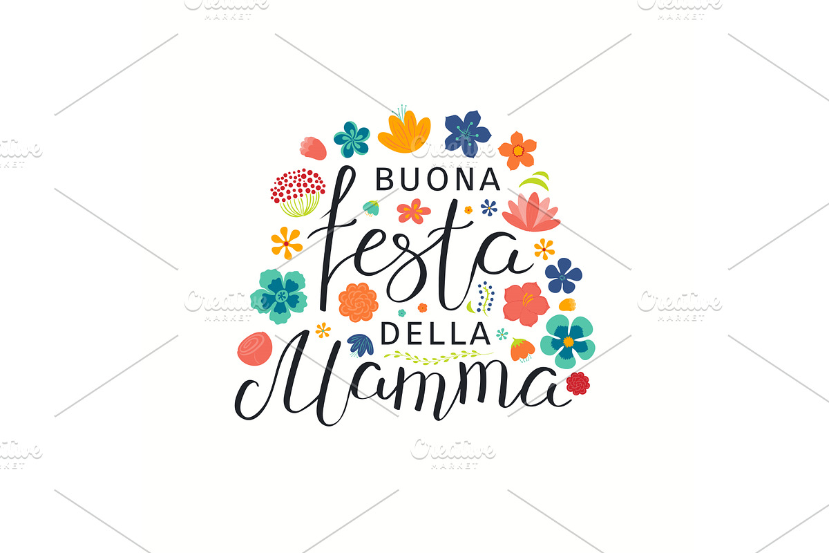 Mothers Day Italian lettering, an Object Illustration by sceptical cactus