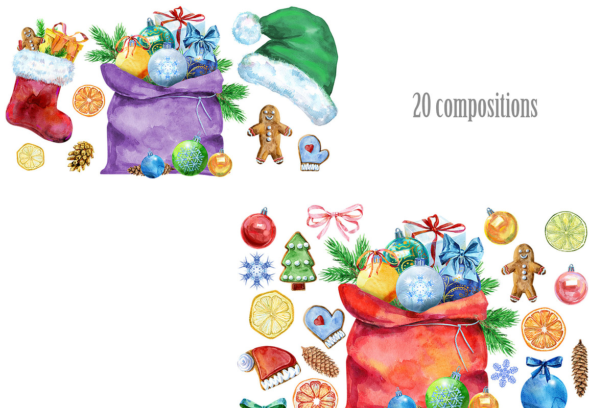 Watercolor Christmas, an Illustration by Watercolor fantasy (Photo 3 of 6)