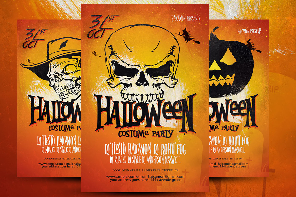 Halloween Party Flyer, a Flyer Template by GraphicBerg