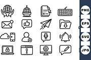Modern Tech Icon Vector Set, an Illustration by designvectx (Thumbnail 1 of 3)