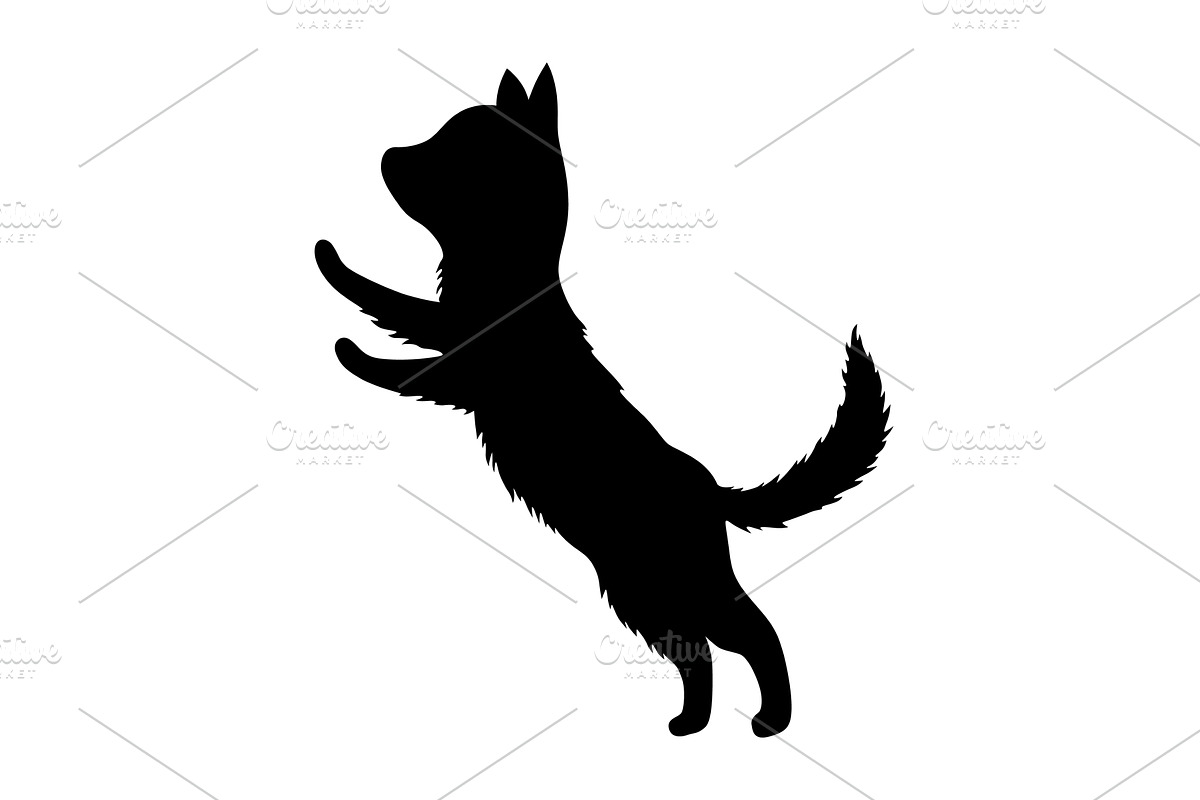 Cat silhouette. Black cat shape, an Animal Illustration by the8monkey