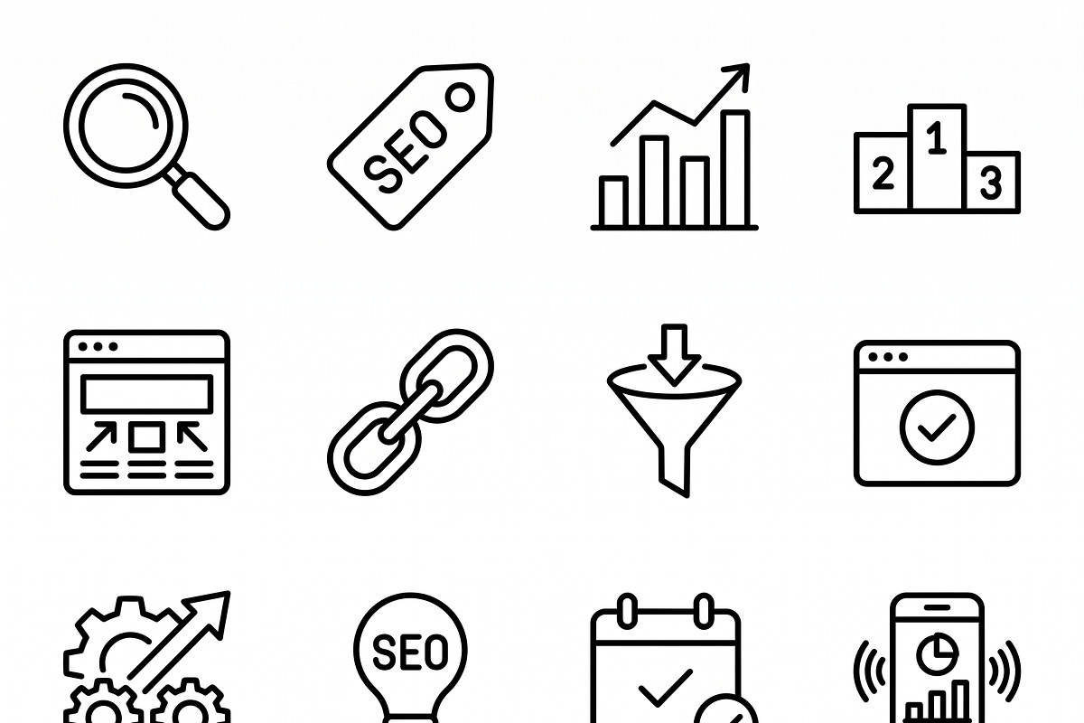 39 Vector Digital SEO Icon Pack, an Outline Icon by adenpinkstore (Photo 1 of 10)