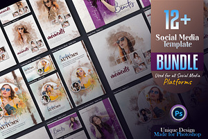 Photo Effect  Social Media Post Set, a Social Media Template by Creative_View