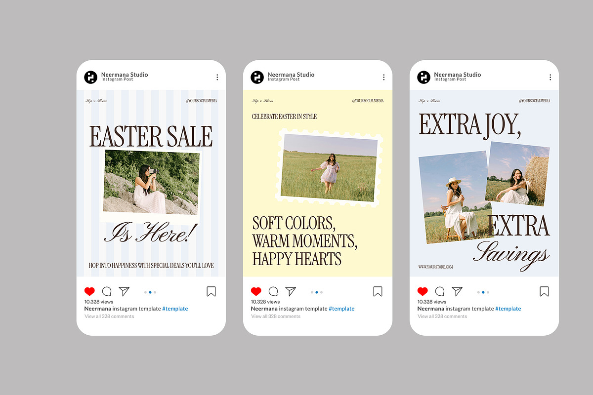 Yellow Easter Sale Instagram Post, a Social Media Template by Neermana (Photo 4 of 4)