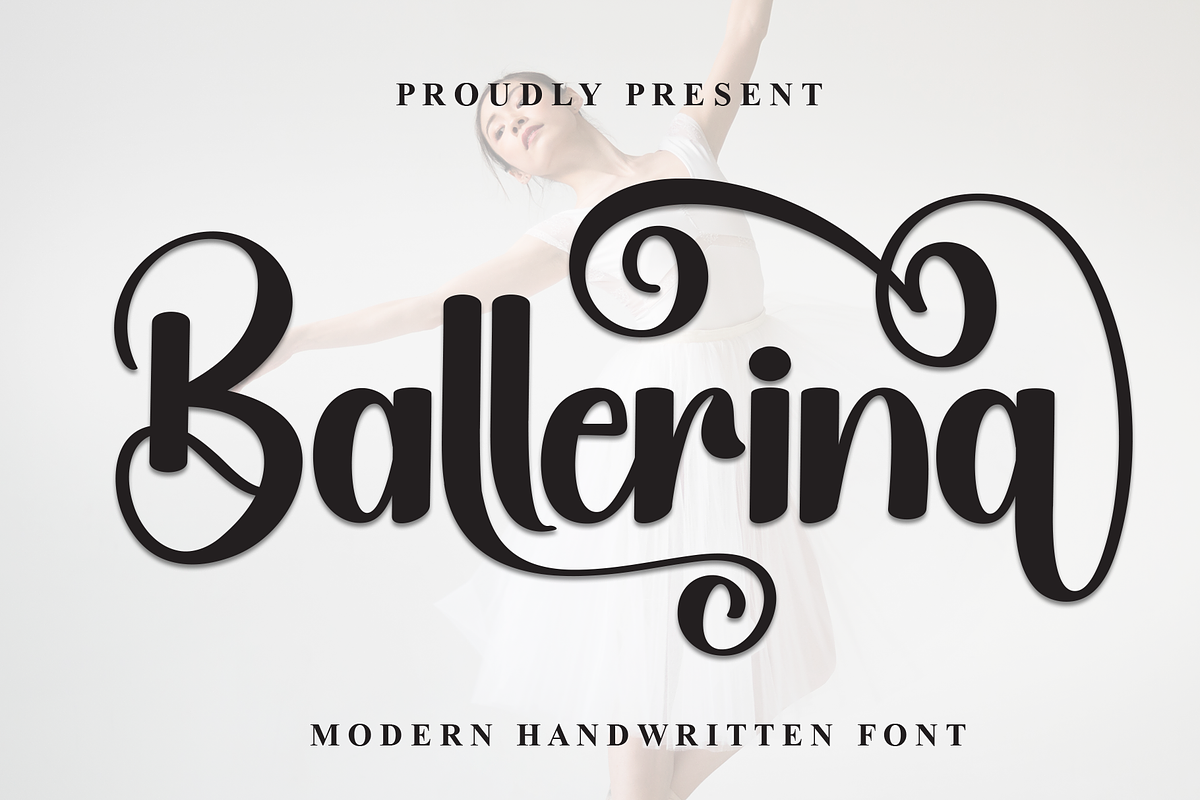 Ballerina | Script Font, a Handwritten Font by Scratchones (Photo 1 of 9)