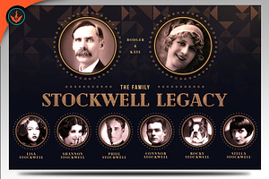 Art Deco Funeral Photo Collage