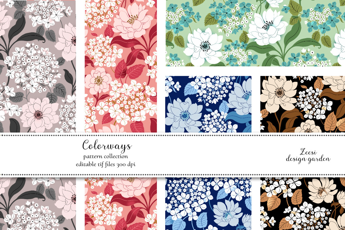 Hydrangea Lace Pattern & Motifs, a Pattern Graphic by Zeesi Design Garden (Photo 6 of 12)
