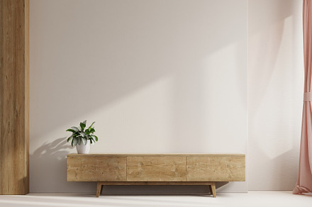 Shelf in modern empty room., an Architecture Photo by vanitjan