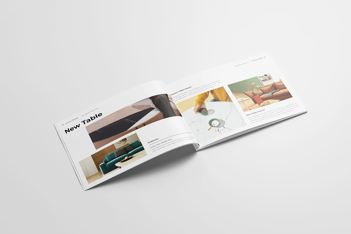 Interior Design Brochure Landscape, a Magazine Template by DesignCrest