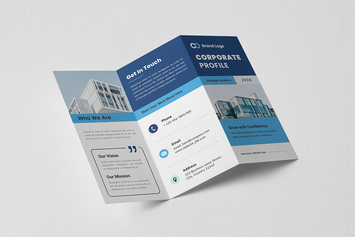 Corporate Trifold Brochure Template, a Brochure Template by Creativity-Design (Photo 2 of 5)