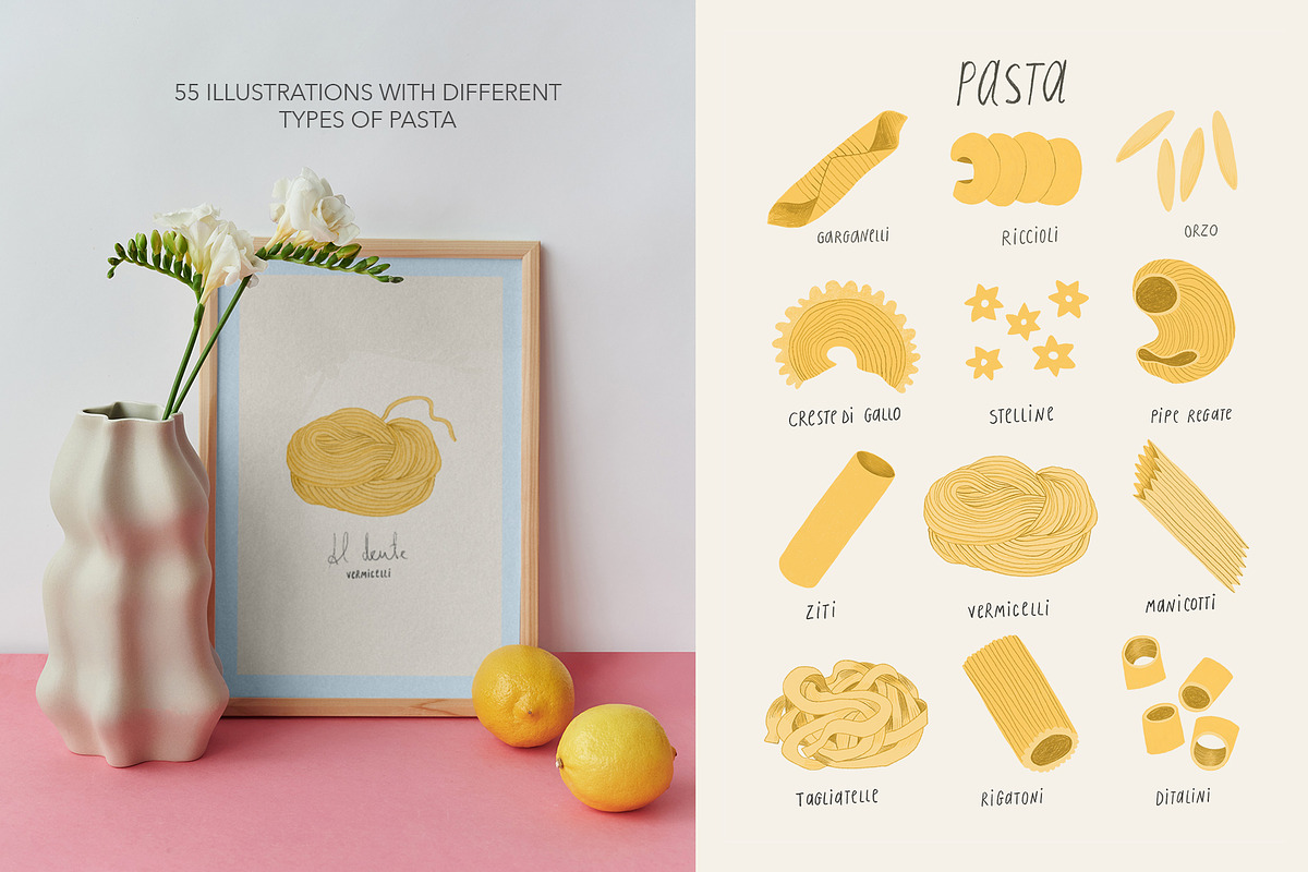 La Pasta, a Food Illustration by Annakniaz (Photo 2 of 14)