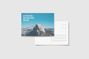 A6 Landscape Flyer, Postcard Mockup