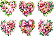 Pink Heart Valentine's Day Clipart, a Seasonal Illustration by SVGArt (Thumbnail 4 of 5)