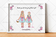 Flower Girl DIY Clipart, a Person Illustration by DekoArt (Thumbnail 3 of 6)