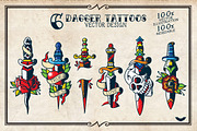 6 Dagger Tattoos, an Illustration by PaperBat (Thumbnail 2 of 5)