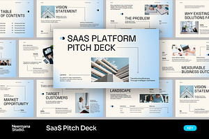 Gradient SaaS Pitch Deck Keynote, a Presentation Template by Neermana