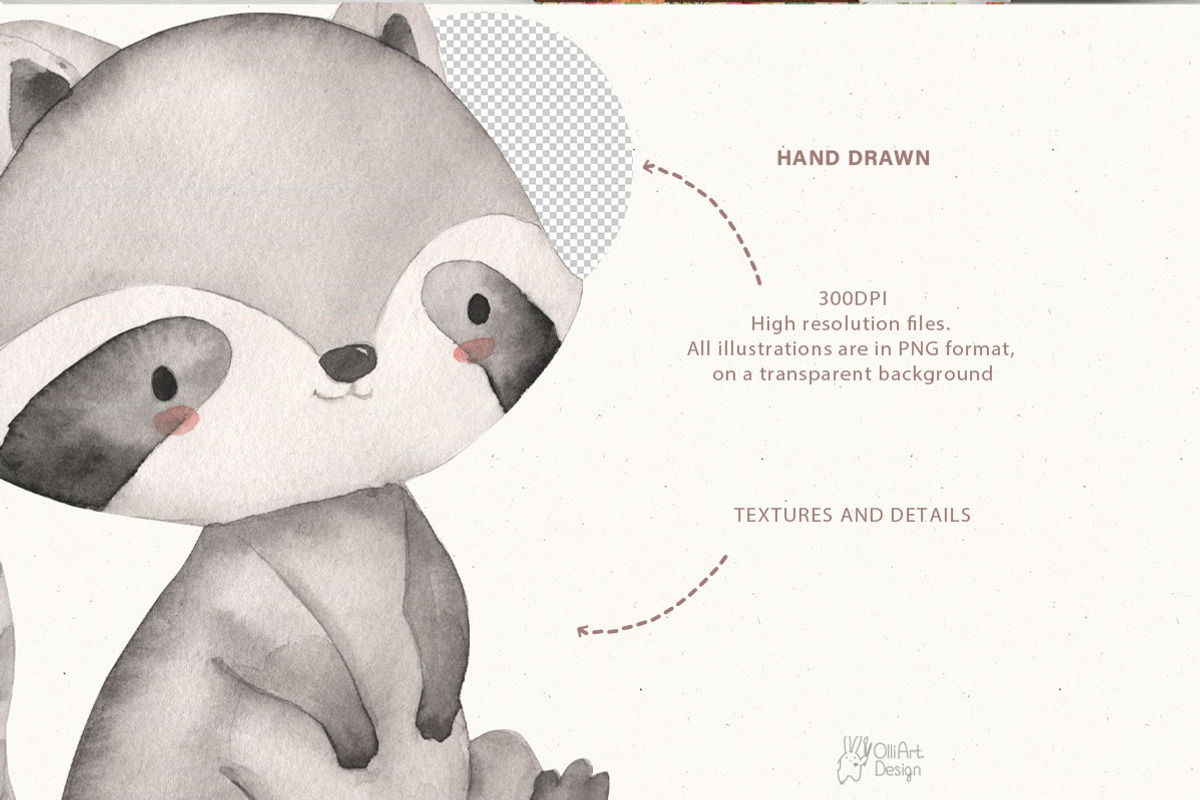 WOODLAND ANIMALS. Watercolor, an Animal Illustration by OlliArtDesign (Photo 7 of 7)