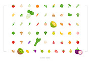 55 Fruit and Vegetable icons, an Outline Icon by WORAKAMON Design Studio (Thumbnail 2 of 8)