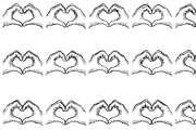 Heart Gesture Icons, an Object Graphic by nikagraphic (Thumbnail 1 of 3)