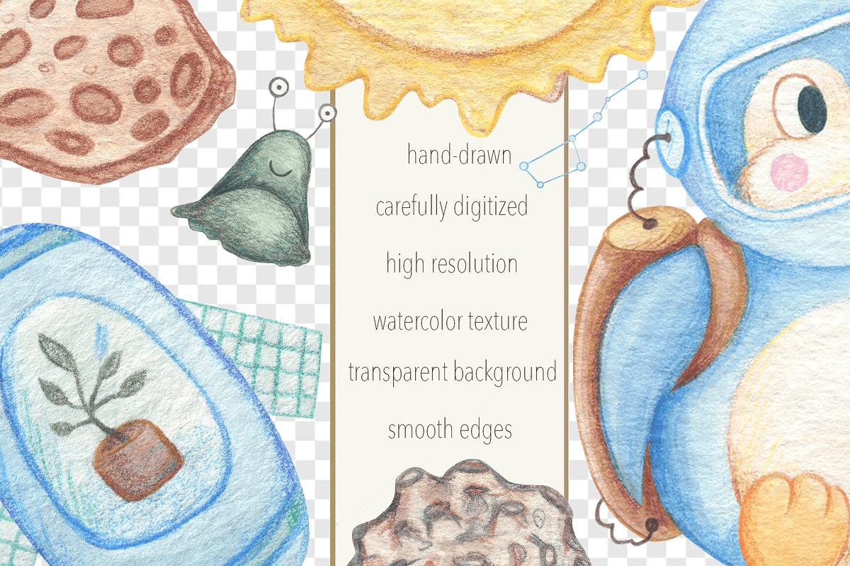 Space Penguin Clipart & Patterns, a Pattern Graphic by Lagniappe Art (Photo 4 of 15)