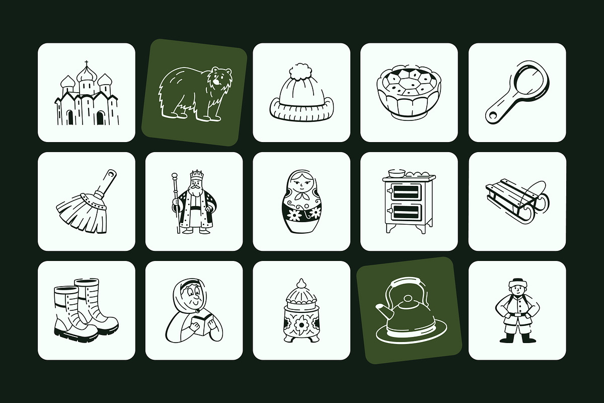 Russian Doodle Icon, an Outline Icon by Vectors Market (Photo 5 of 8)
